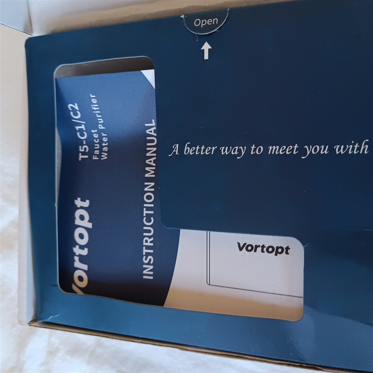 Vortopt Faucet Water Purifier T5 c1 White 350 Gallon Activated Carbon Rod New
