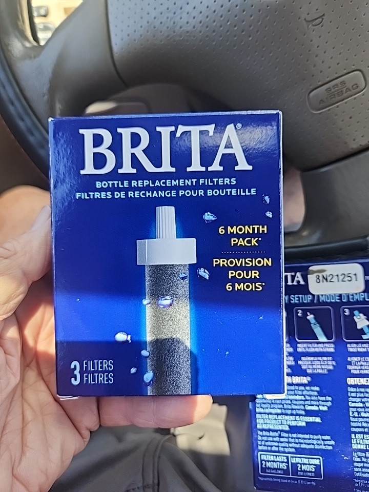 Two 2 BRITA Bottle Replacement Filter 3 Count, 6 Month Supply