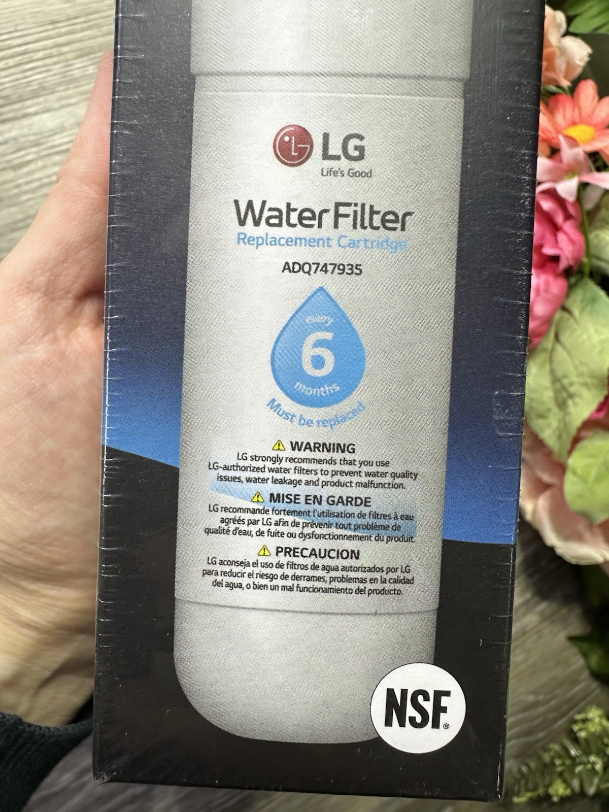 LG Water Filter Replacement Cartridge LT1000P 6 Month 200 Gallon Capacity Sealed