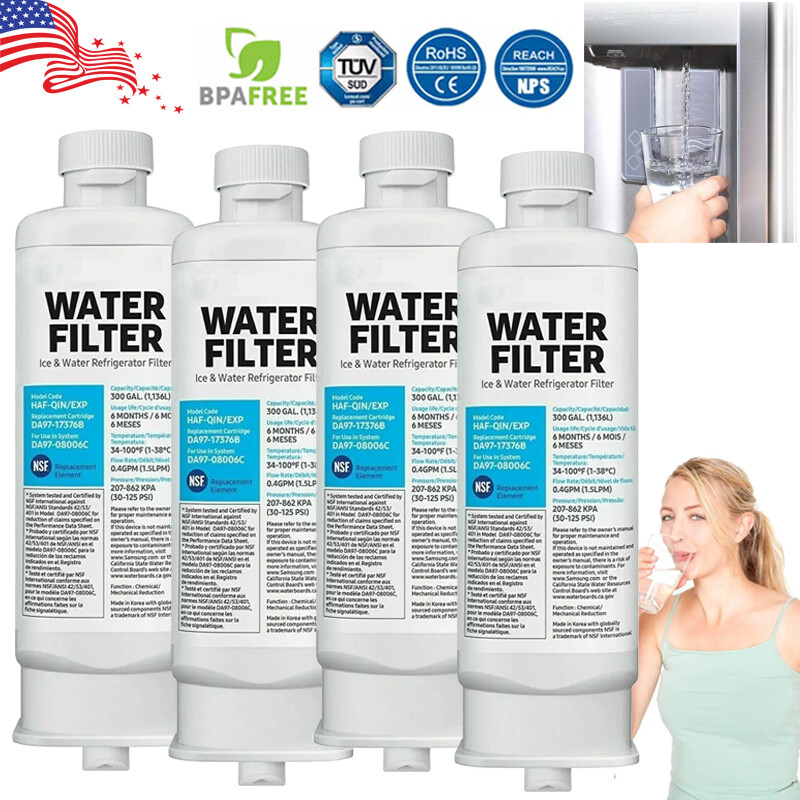 1/2/3/4 Pack for Samsung DA97-17376B HAF-QIN/EXP REFRIGERATOR Water & Ice Filter