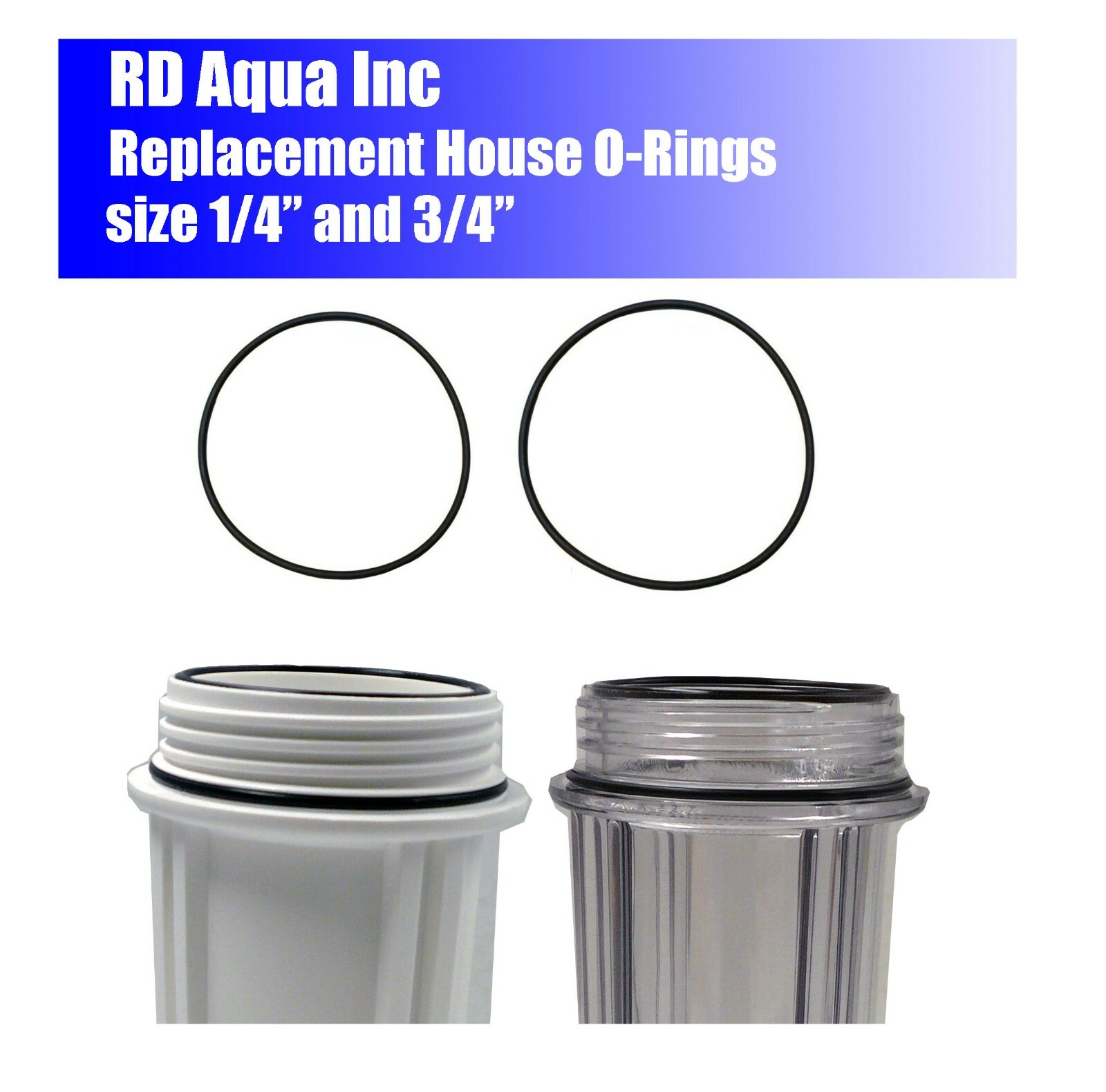 Replacement O-Rings for Standard 10″ Water Filter Housing (2 pcs)