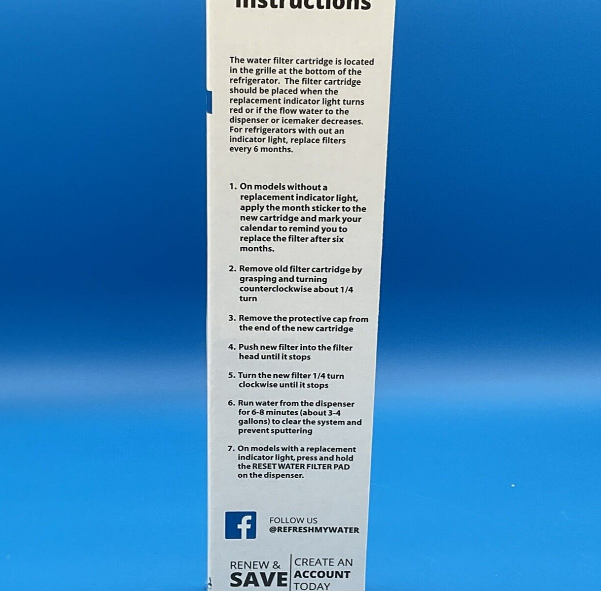 REFRESH R-9990 Refrigerator Water Filter Replacement LG Kenmore NEW Free Ship!