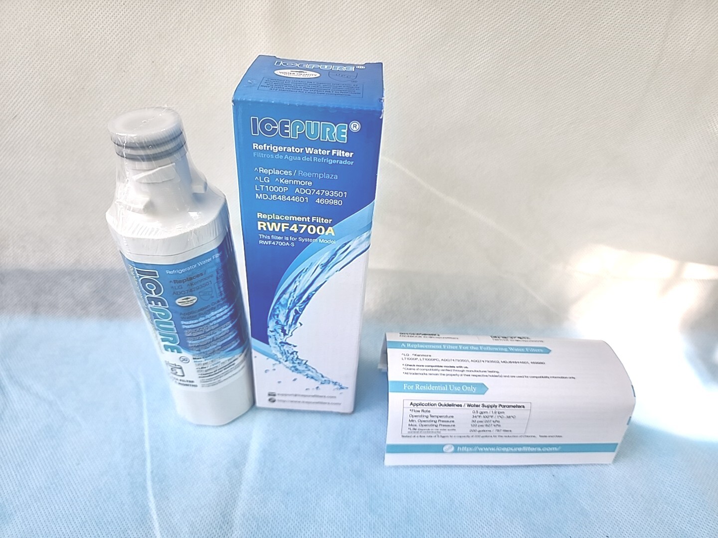 Ice Pure Refrigerator Water Filter Replacement Filter RWF4700A