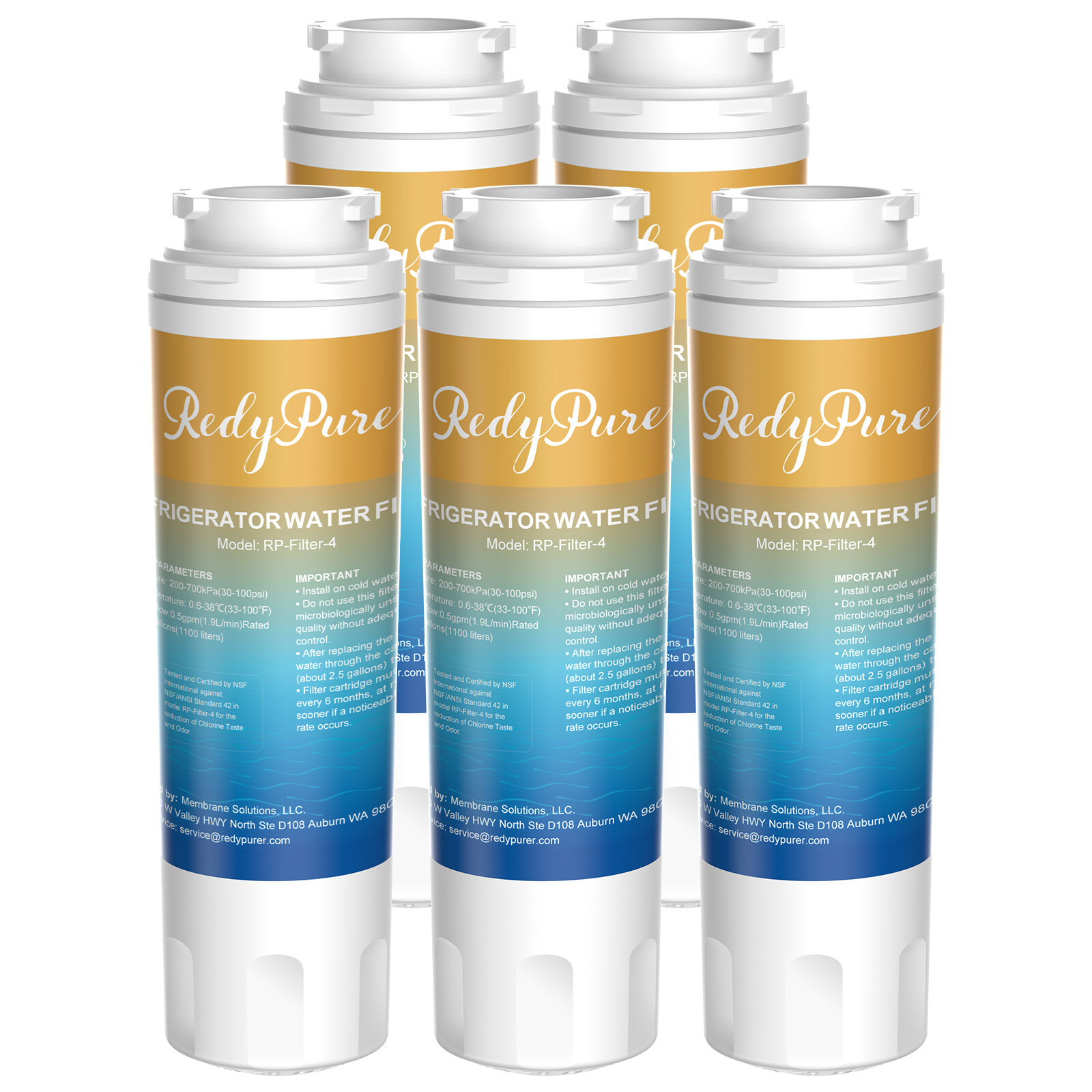 5 Pack Fit for Maytag 4396395 UKF8001 UKF8001AXX-200 UKF8001AXX-750 Water Filter