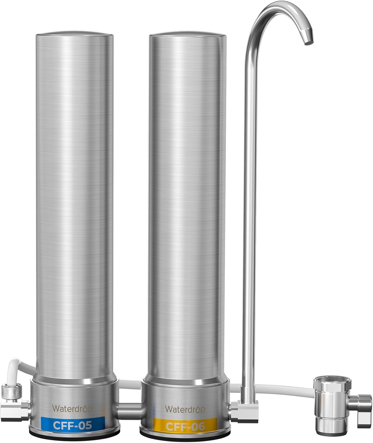 Waterdrop CTF-09 Dual-Stage Silver Ions Countertop Water Filter System,2 Filters