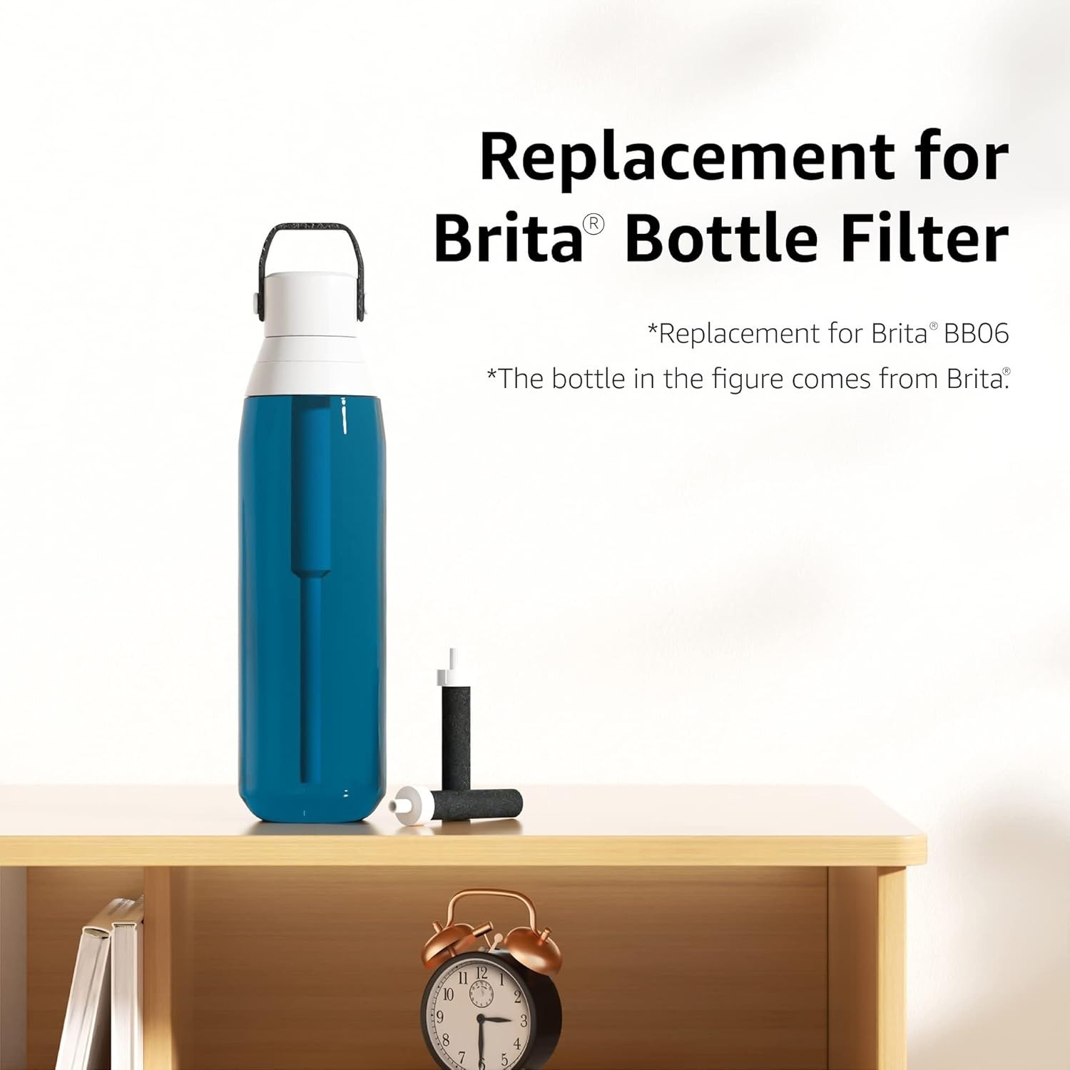 AQUA CREST Water Bottle Filter, Replacement for Brita® BB06, Brita® Hard Sided