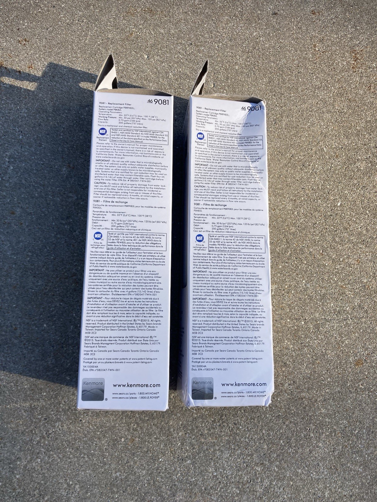 2 Pack Kenmore 469081 Replacement Refrigerator Water Filters 9081 Long-life