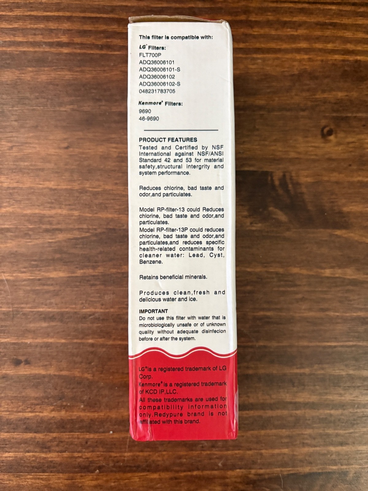 1 Redy Pure Water Filter rp-13/13P for LG Kenmore 9690