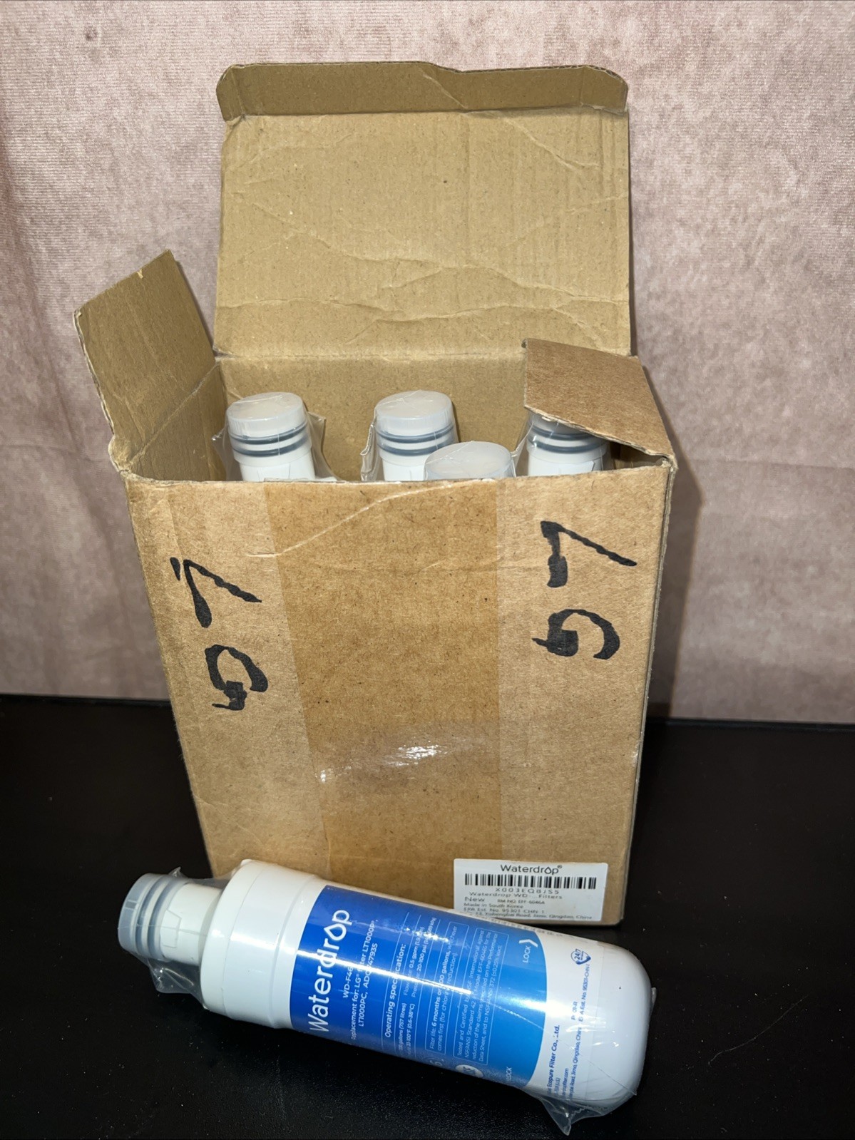Waterdrop Replacement Refrigerator Water Filter WD-F46 New 2 Pack Sealed E23