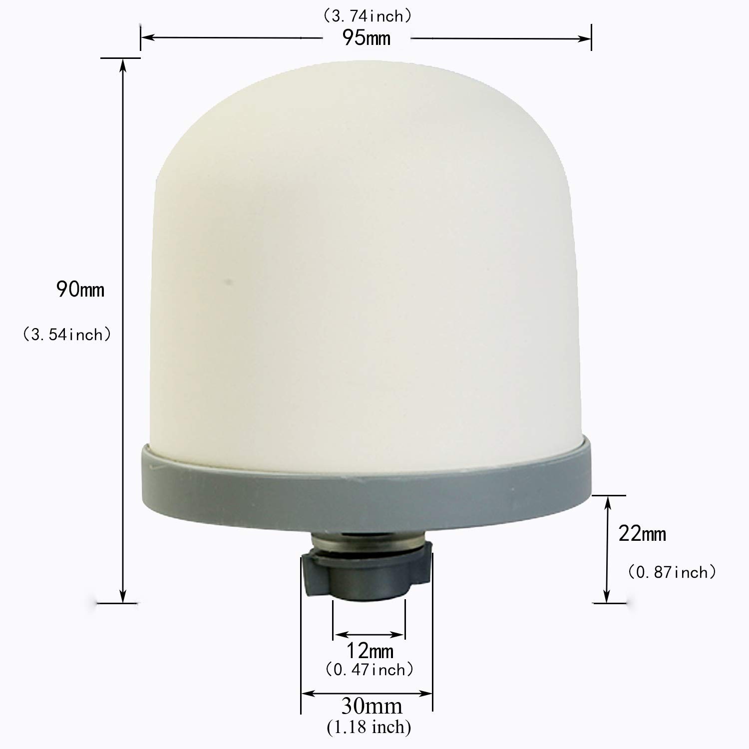 4PCS Ceramic Dome Water Filter with Coconut Shell Activated Carbon Inside, fo…