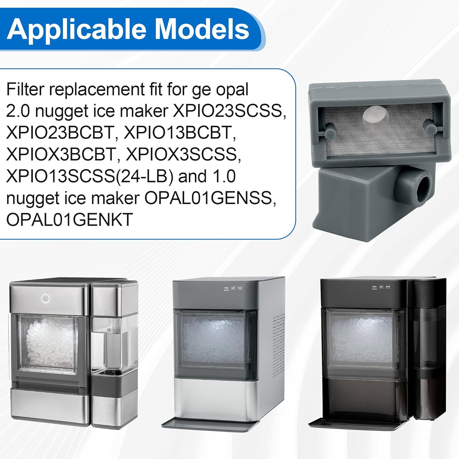 Ice Maker Filter Piece Fit for GE Profile Opal 2.0 Nugget Ice Maker and for Opal