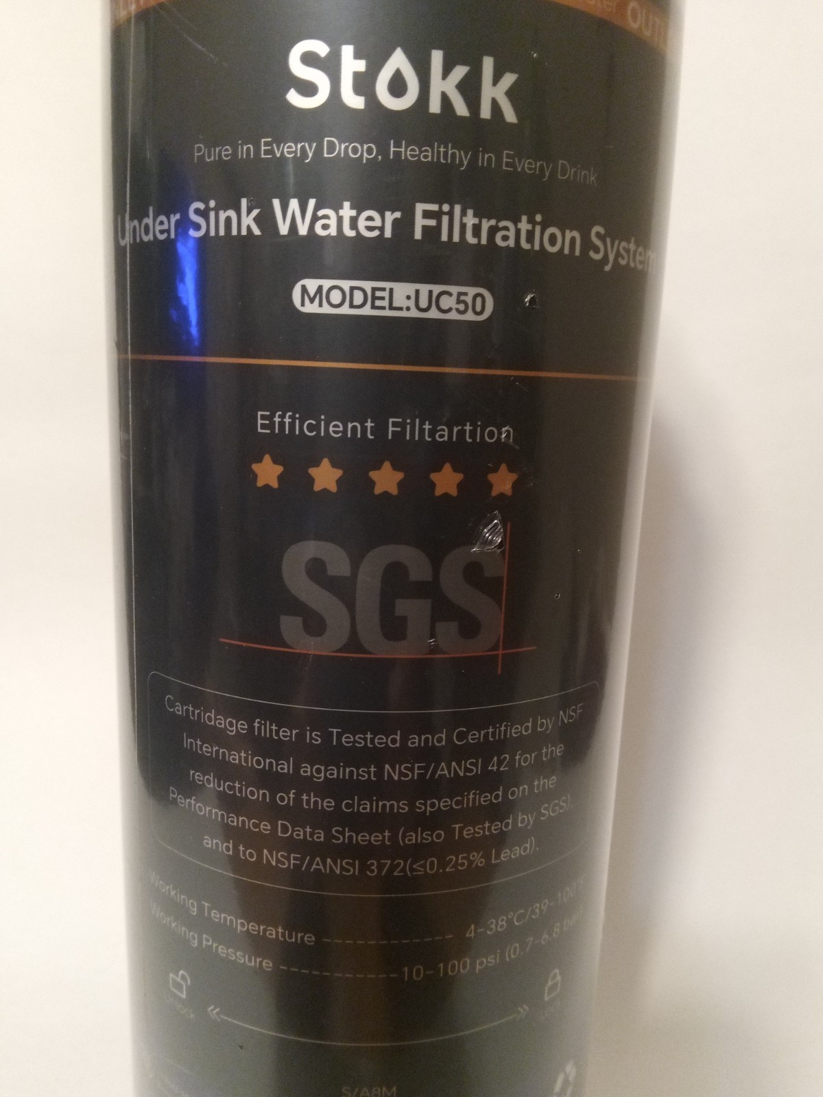 Stokk UC50 SGS Under Sink Water Filtration System Filter