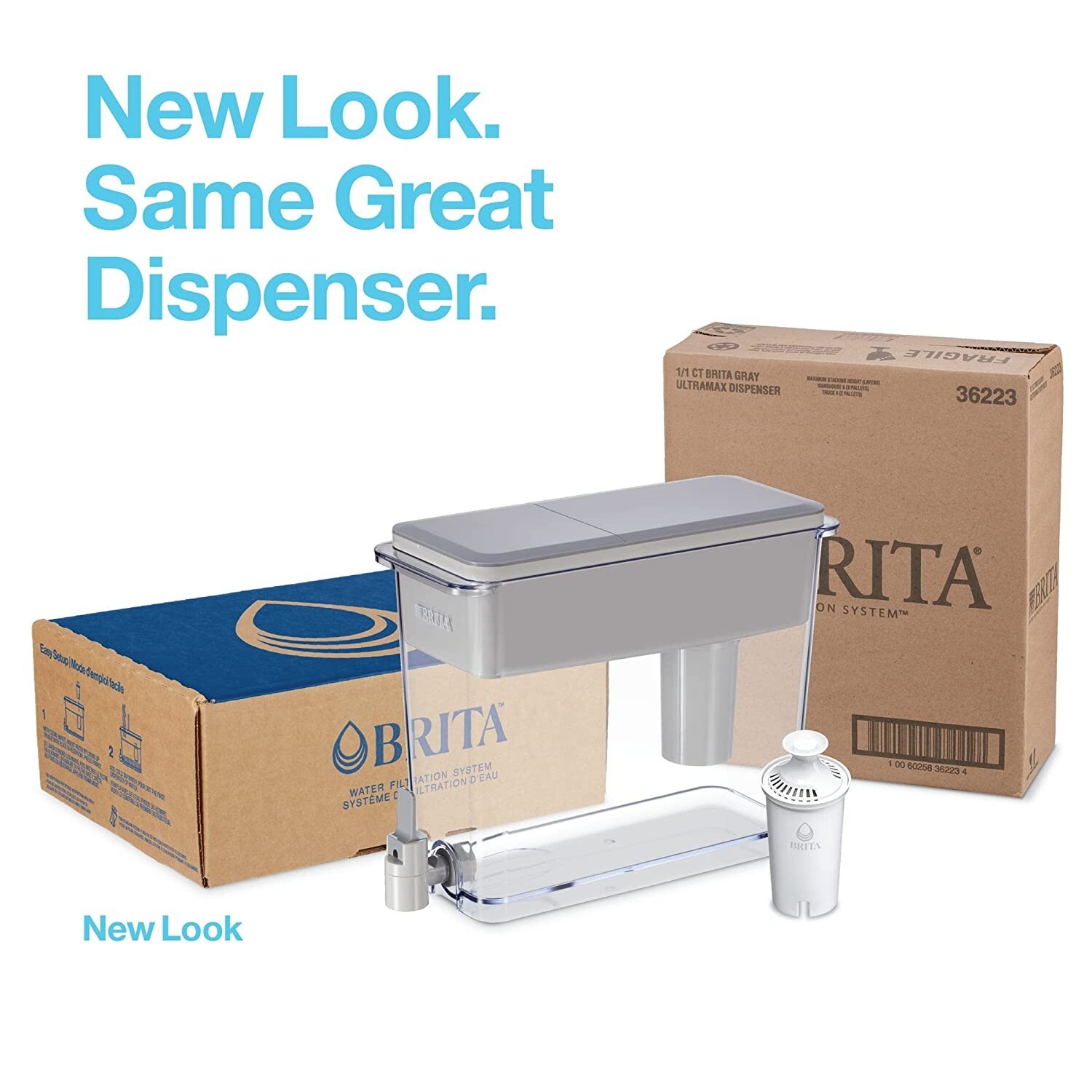 Brita XL Water Filter Dispenser for Tap and Drinking Water ,1 Filter, 27-Cup …