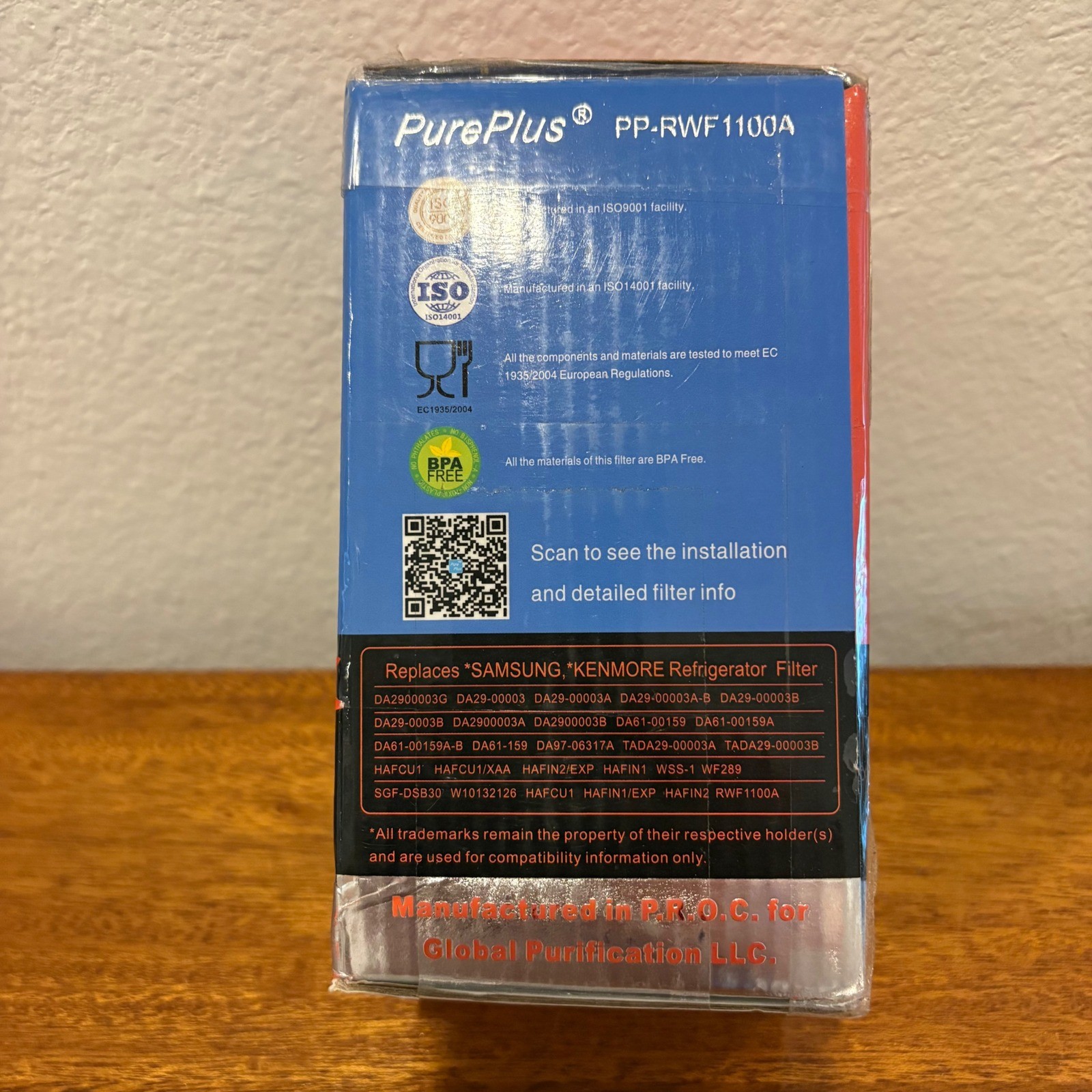 PurePlus Refrigerator Water Filter PP-RWF1100A Samsung Kenmore DA29-00003G NSF