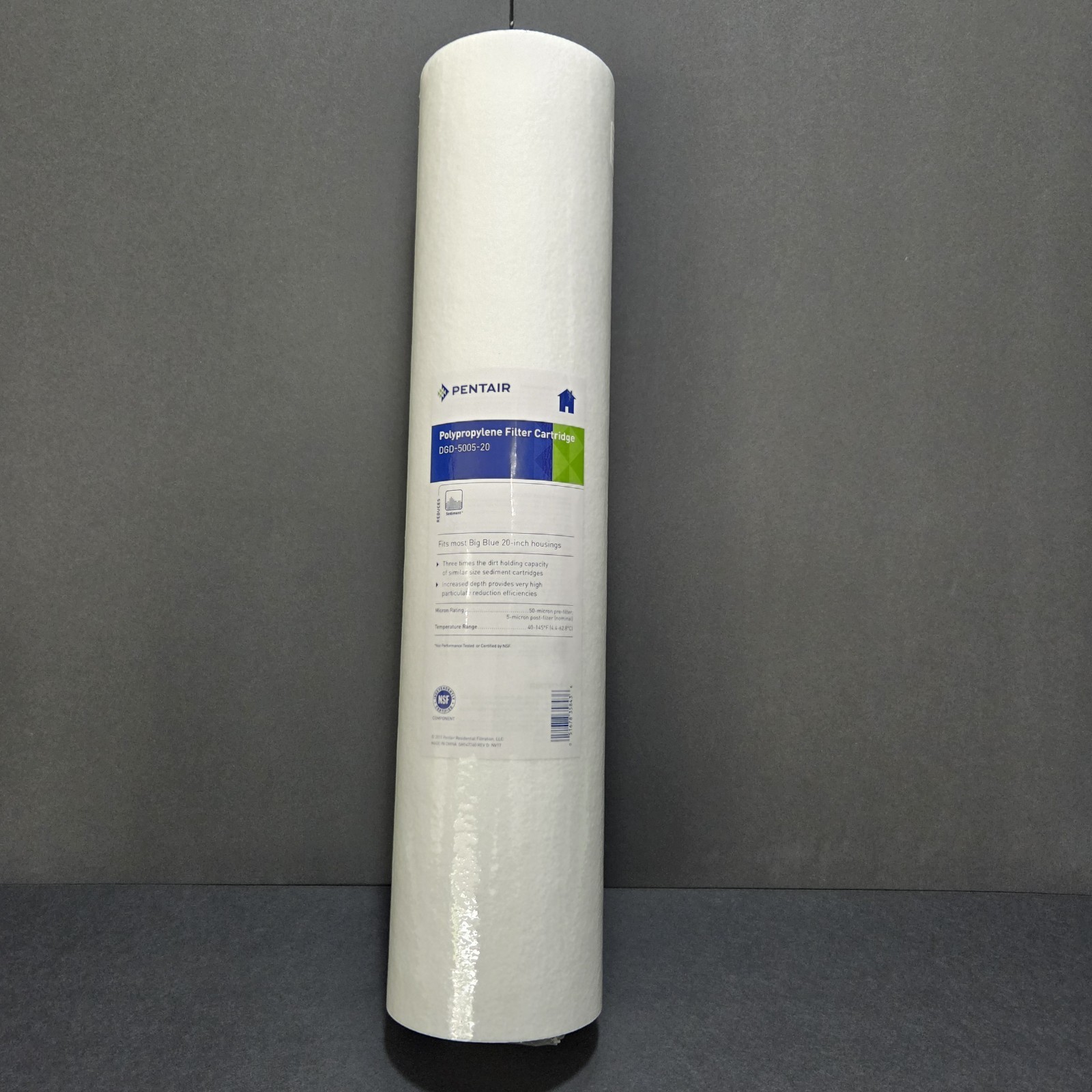 Pentair Polypropylene Big Blue Sediment Filter Cartridge DGD-5005-20- New Sealed