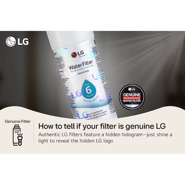 2 pc LG LT1000P Refrigerator Water Filter Genuine ADQ747935 NSF 42/53 New Sealed
