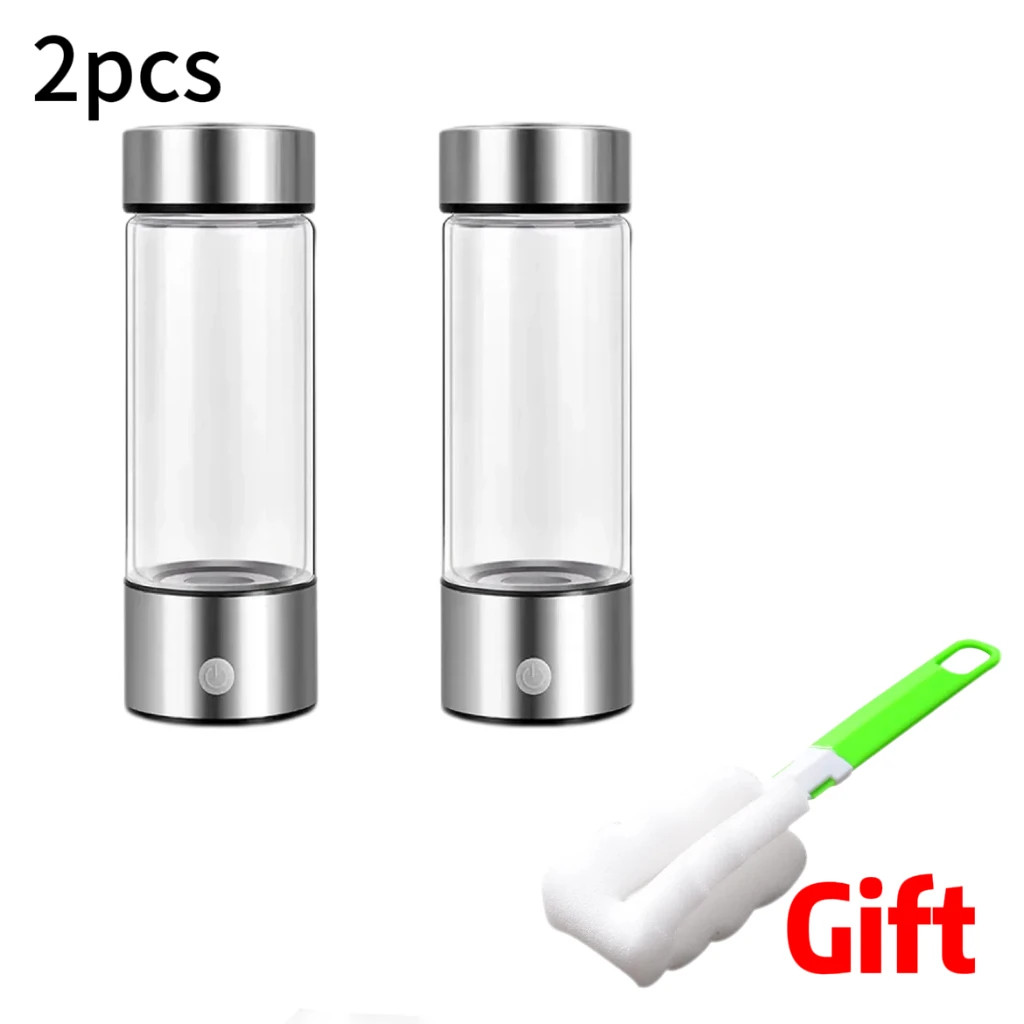 Hydrogen Rich Water Bottle Electric Generator Dual Chamber Cup US