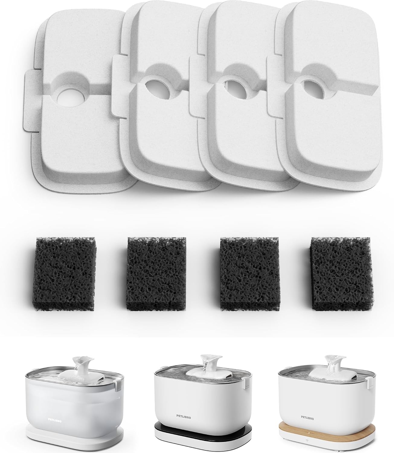 4 Packs Replacement Filters Dockstream Cat Water Fountain