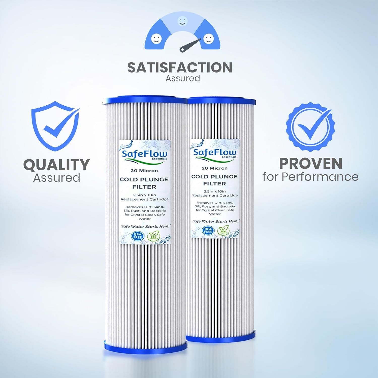 10in Ice Bath Chiller Filters 20 Micron 10″ x 2.5″ Water Filter Replacement C…