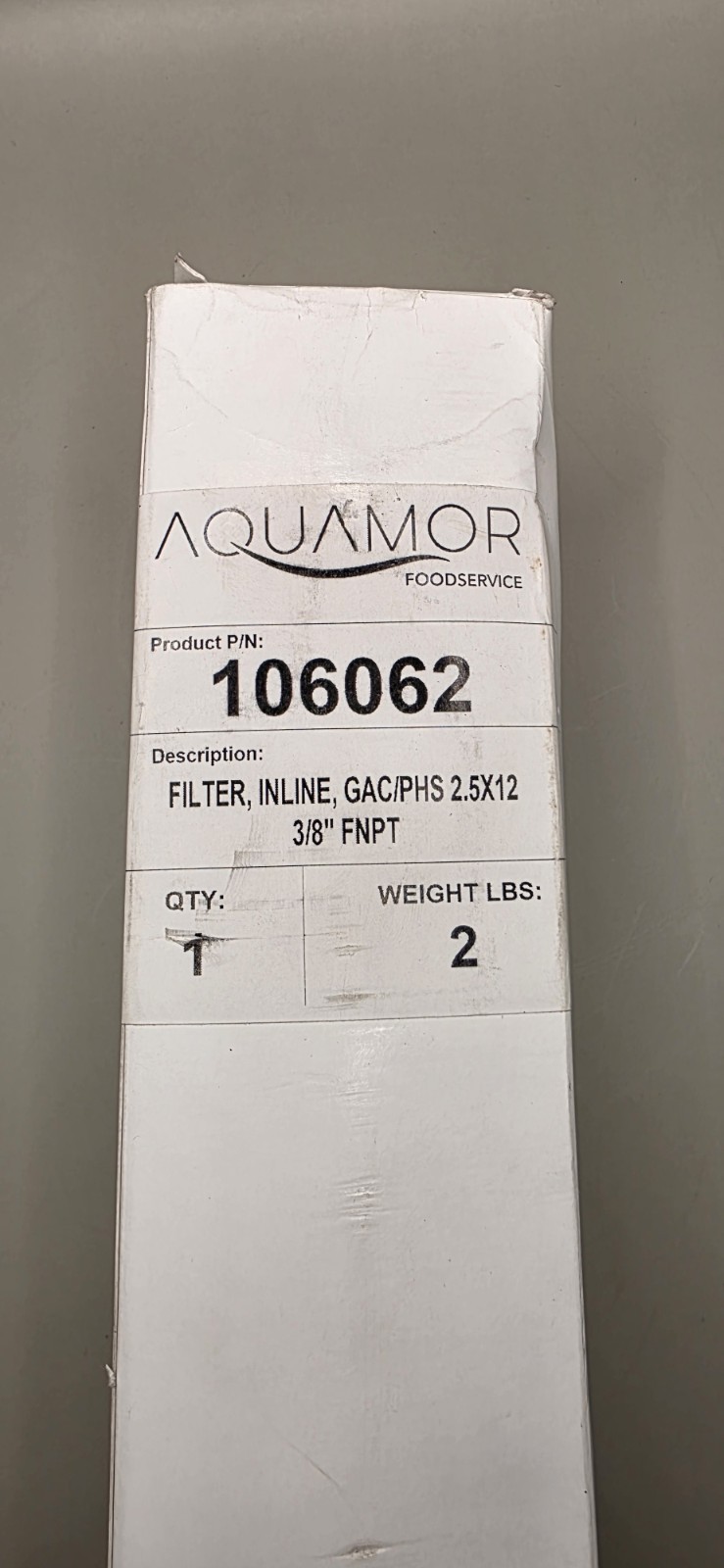Aquamor IN1213 Inline Water Filter 3/8″ FNPT White Scale Taste Odor 106062
