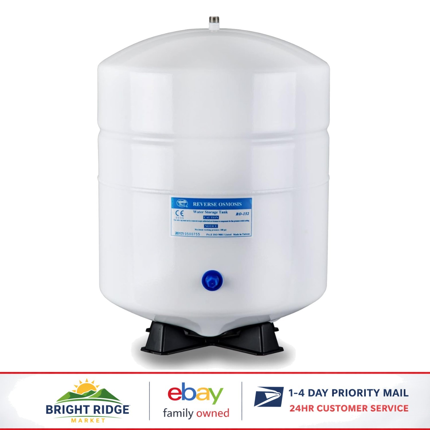 5.5 Gallon Water Tank for Effective Discharge in Vertical or Horizontal Position