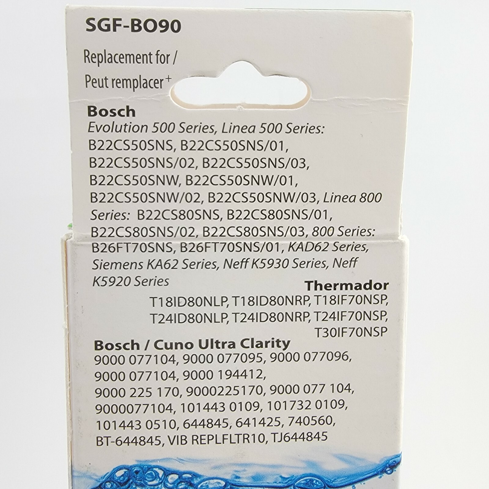 Swift Green Filter SGF-BO90 Replacement Fridge Water Filter Bosch Thermador Cuno