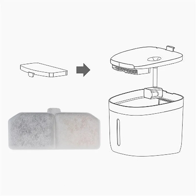 Replaced Activated Carbon Filter Replacement For Cat Water Drinking