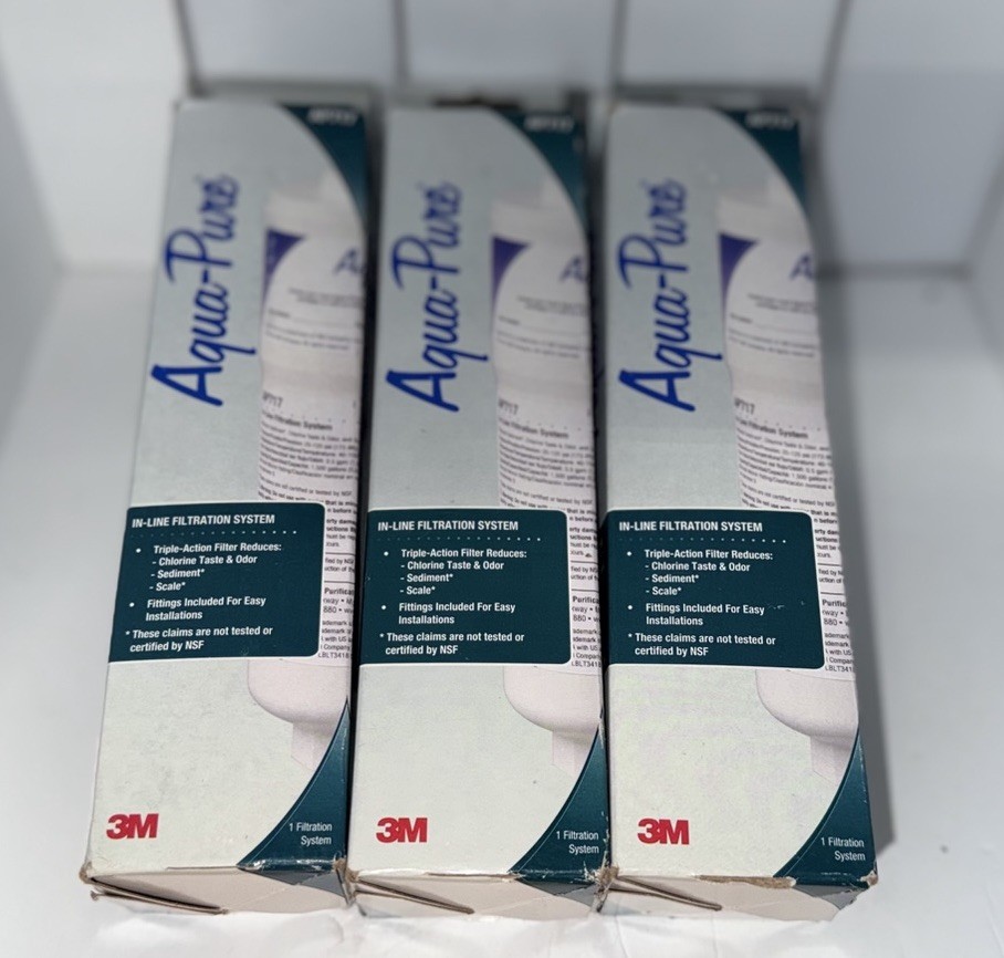 3M Aqua-Pure AP717 Inline Carbon Water Filter Pack of 3