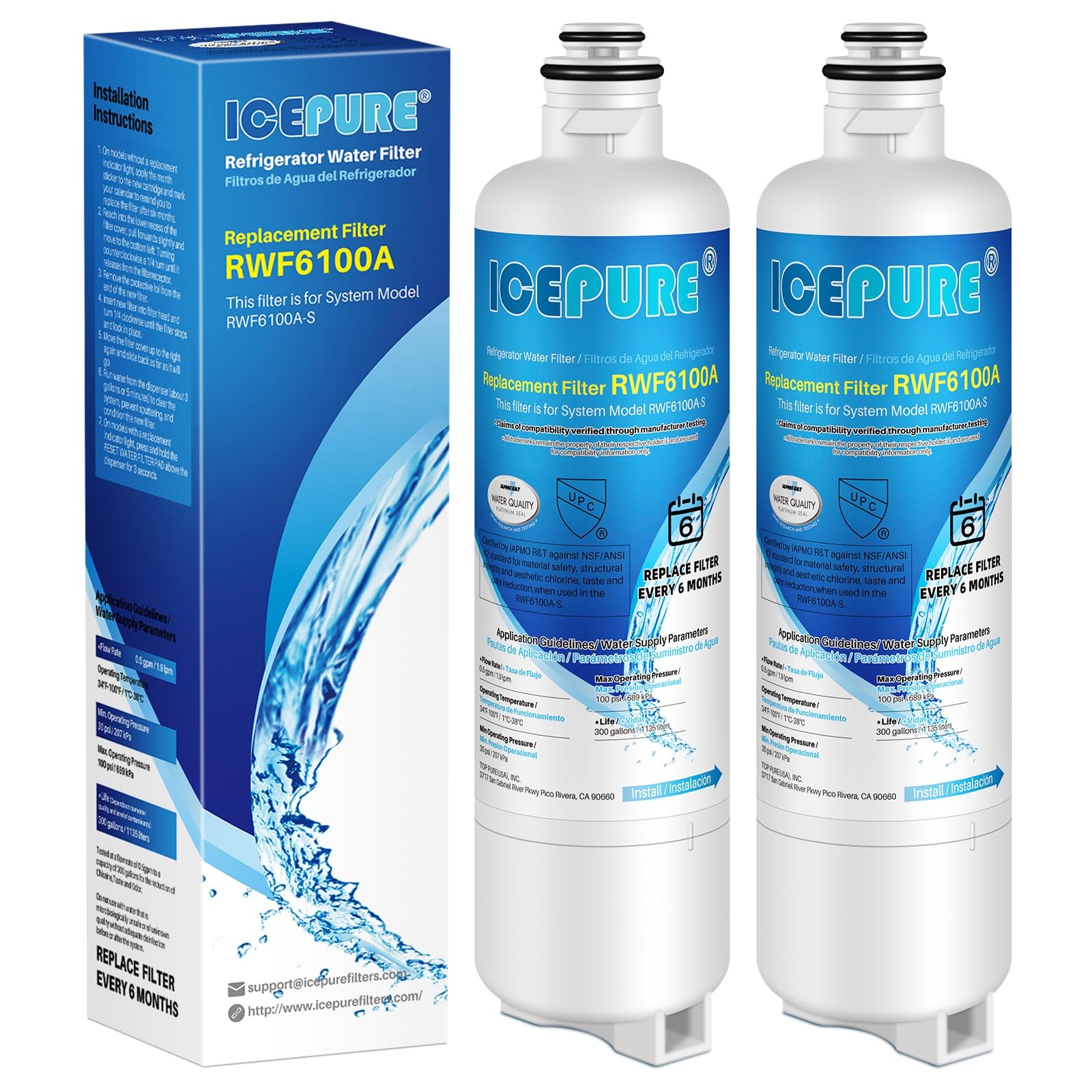 ICEPURE Refrigerator Water Filter Replacement for Bosch Ultra Clarity Pro BORPLF