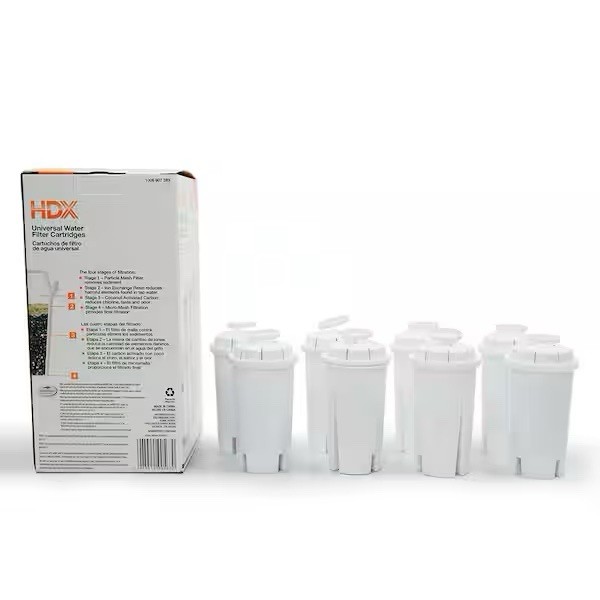 HDX Water Pitcher Replacement Water Filter Cartridges, BPA Free (8-Pack),