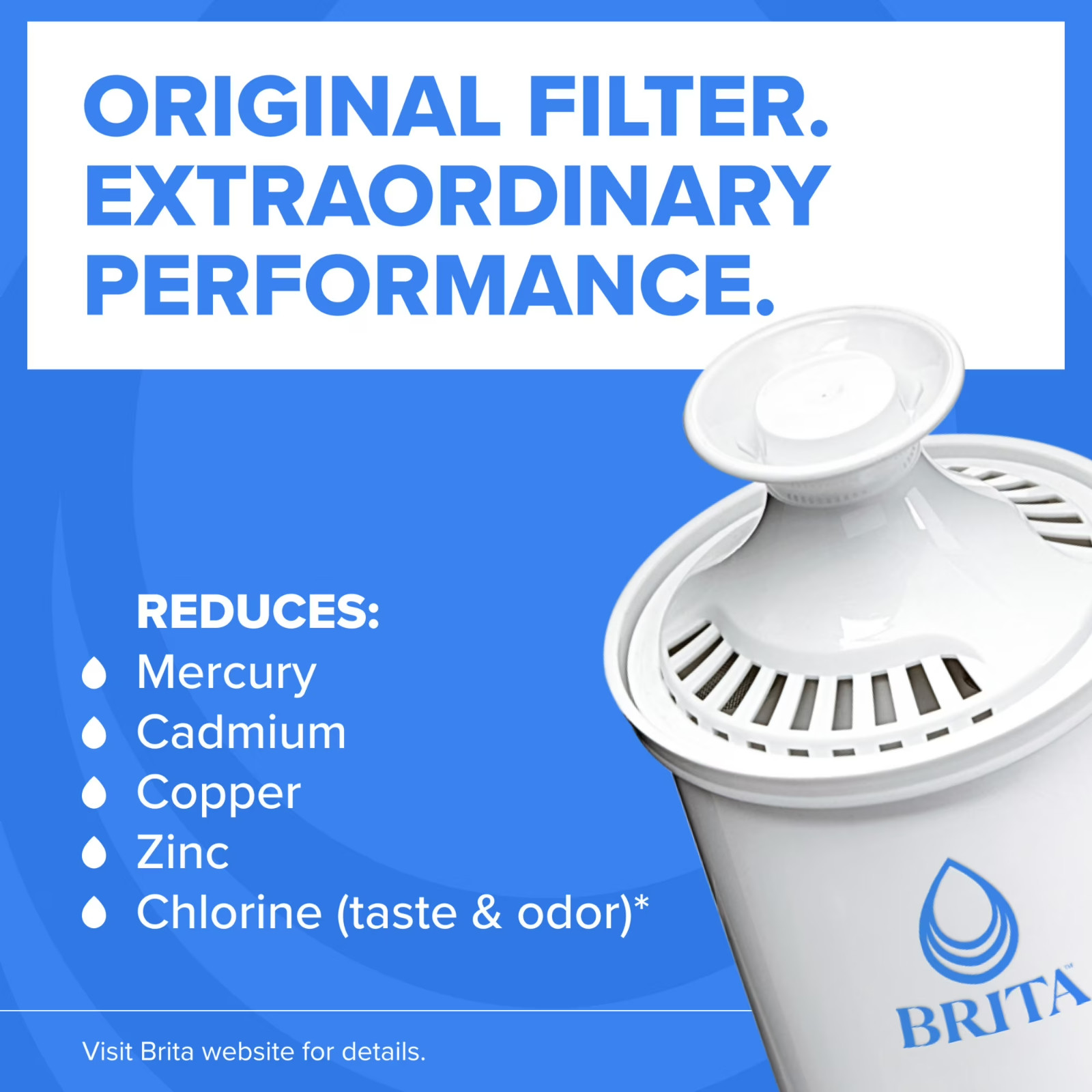 Brita Tahoe 10 Cup Large Water Filter Pitcher White BPA Free Standard Filter