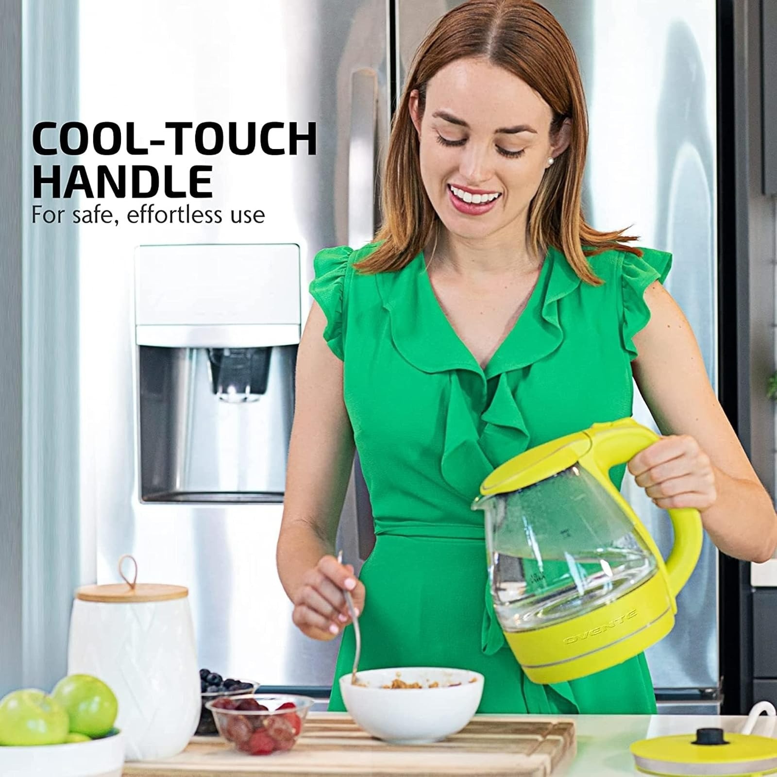 OVENTE 1.5L Glass Electric Kettle, Fast Boiling, BPA-Free, Auto Shut-Off