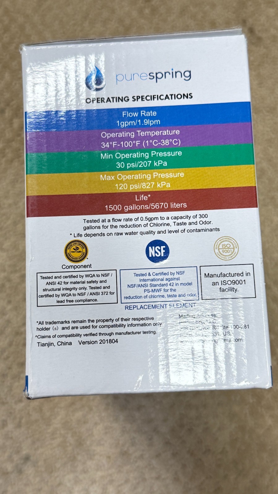 PURESPRING PS-MWF Filters – 3 Pack–GE/Kenmore Compatible (2 packs – six total)