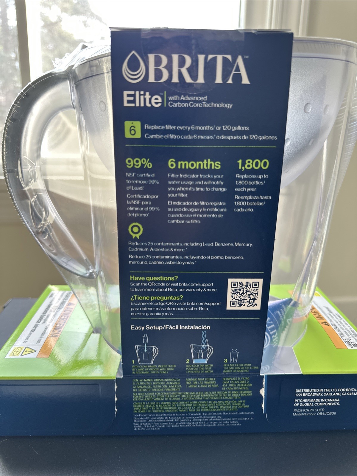 Brita 10-Cup Water Filter Pitcher (New in Box) with a Elite Filter
