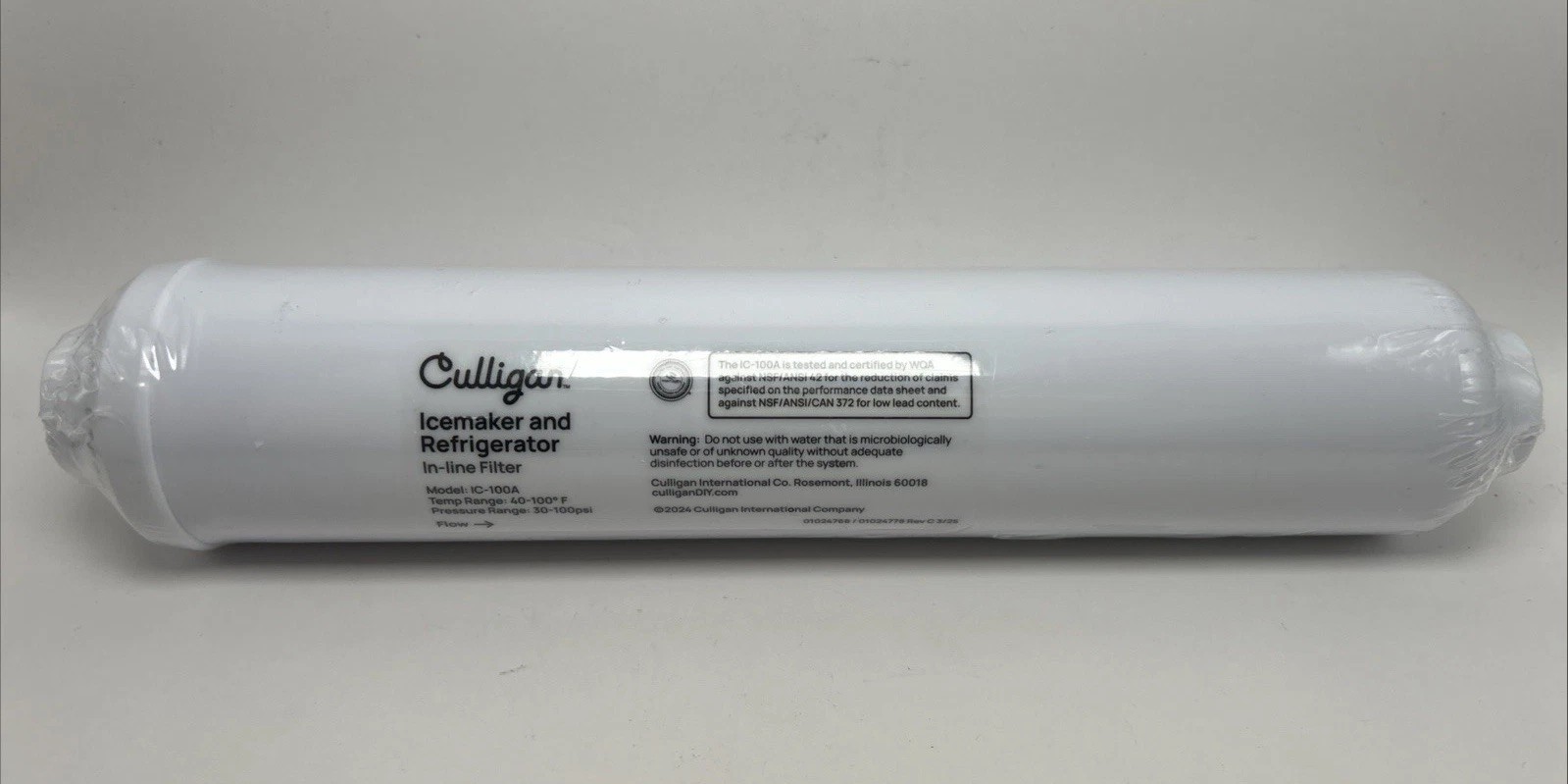 Culligan IC-100A In-line Ice Maker/Refrigerator Dispenser Filter