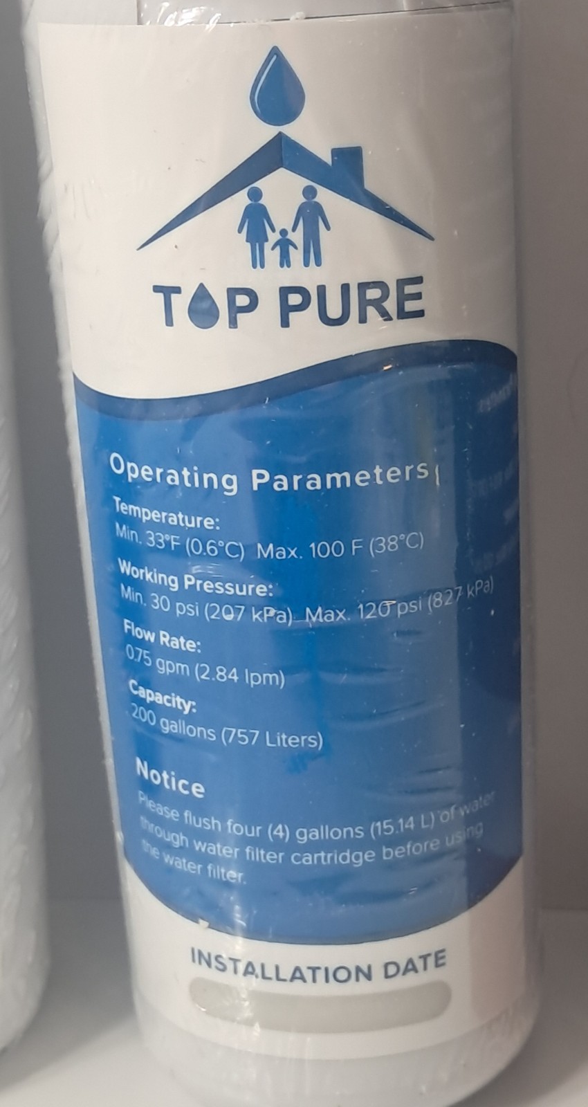 Top Pure Refrigerator Water Filter 1 Two Count Compatible Replacement