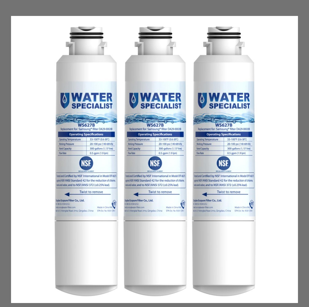 Waterspecialist WS627B3 Refrigerator Water Filter – 3 Pack