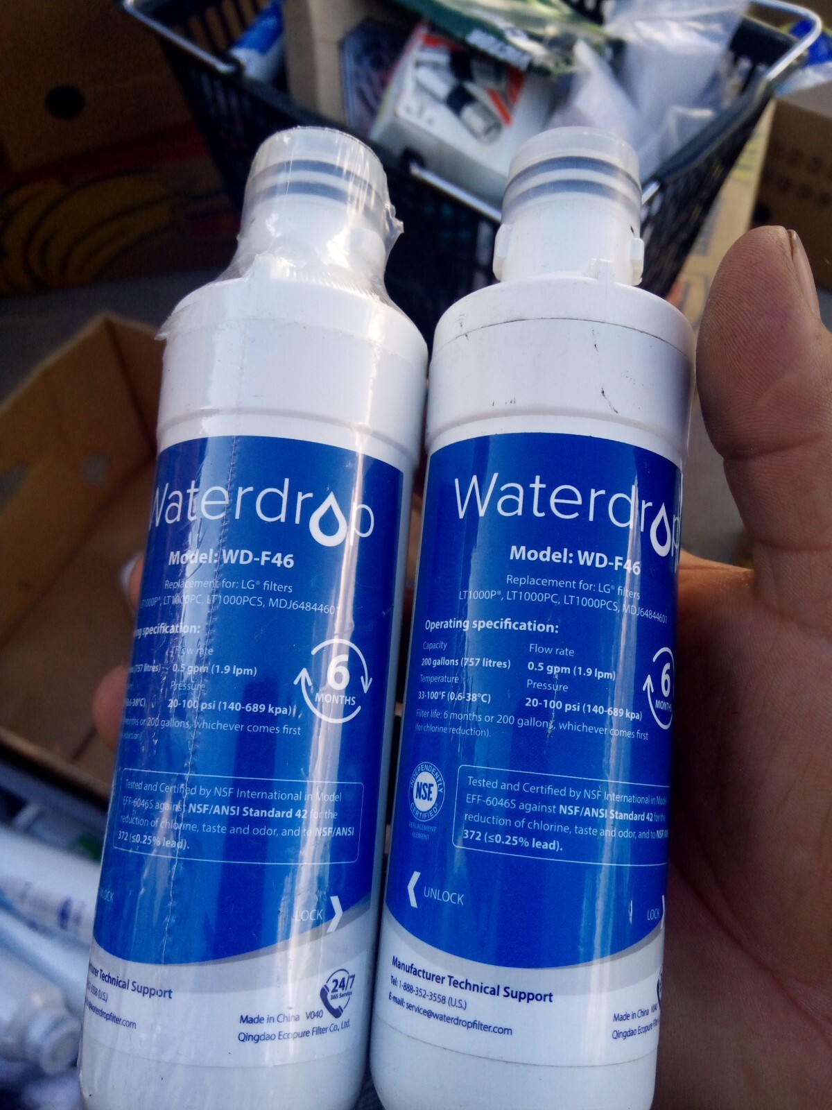 NEW 2 pack Waterdrop Replacement Filter (Model: WD-F46) FREE ShpN