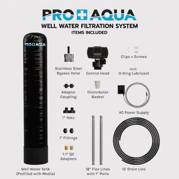 PRO+AQUA PRO-WELL Whole House Well Water Filter System 10 GPM Single Stage SALE