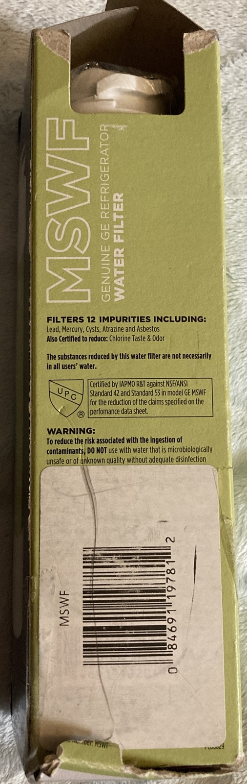 GENUINE GE MSWF SmartWater Refrigerator Water Filter, NEW & SEALED (Damaged Box)