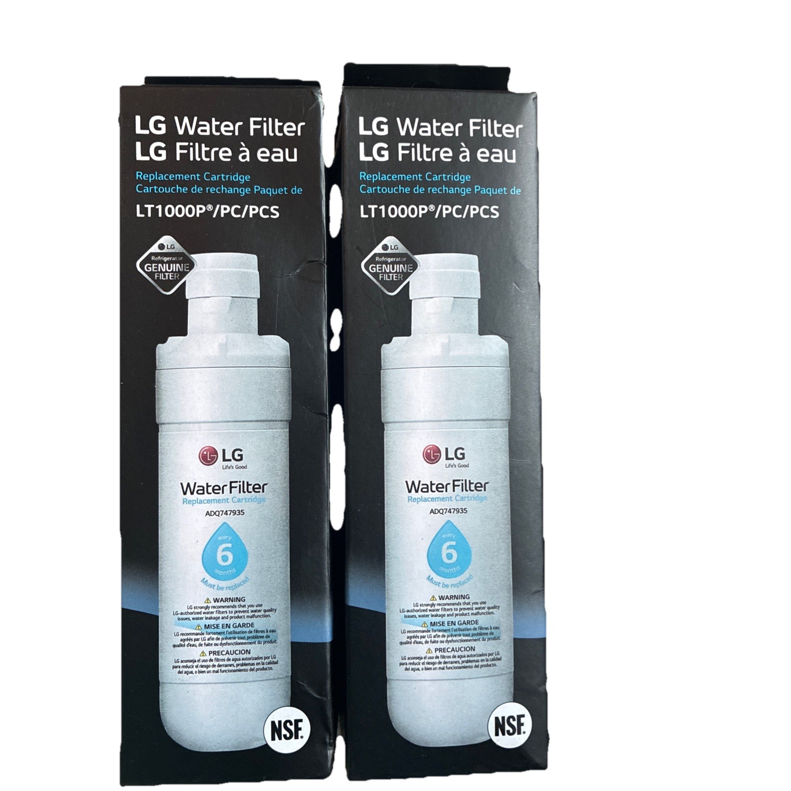 LG LT1000P2 6-Month / 200 Gallon Refrigerator Replacement Water Filter, Reduces