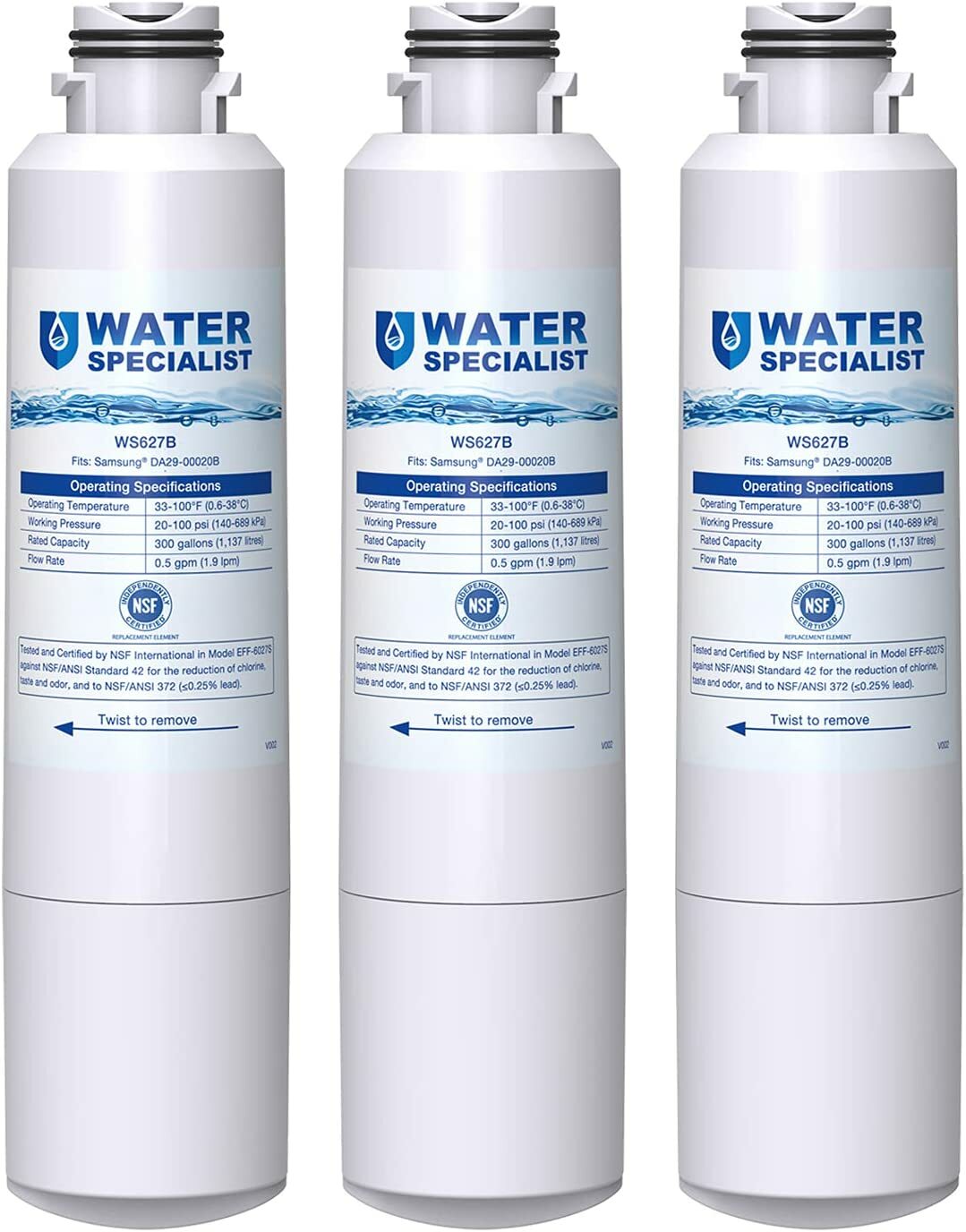 Waterspecialist DA29-00020B Fridge Water Filter, Replacement for Samsung HAF-CIN