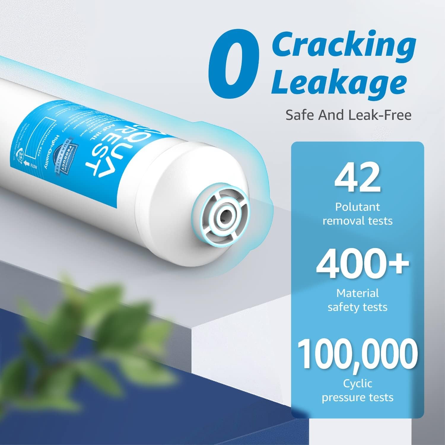AQUA CREST Inline Water Filter for Refrigerator,Ice Maker,Under Sink System