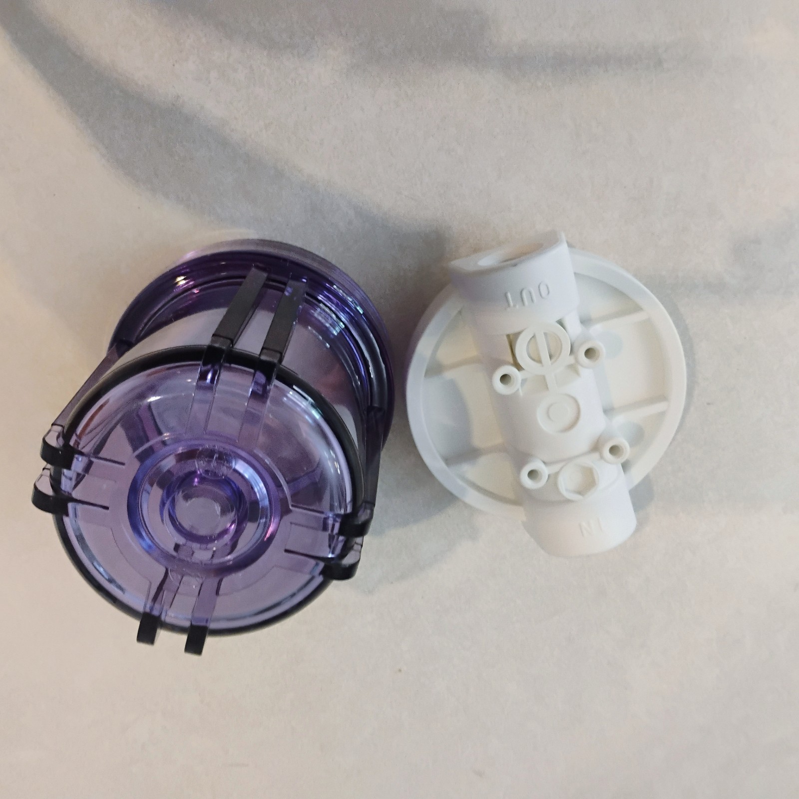 NEW compact slim short 5″ white Clear Filter Housing 1/2″ NPT water air