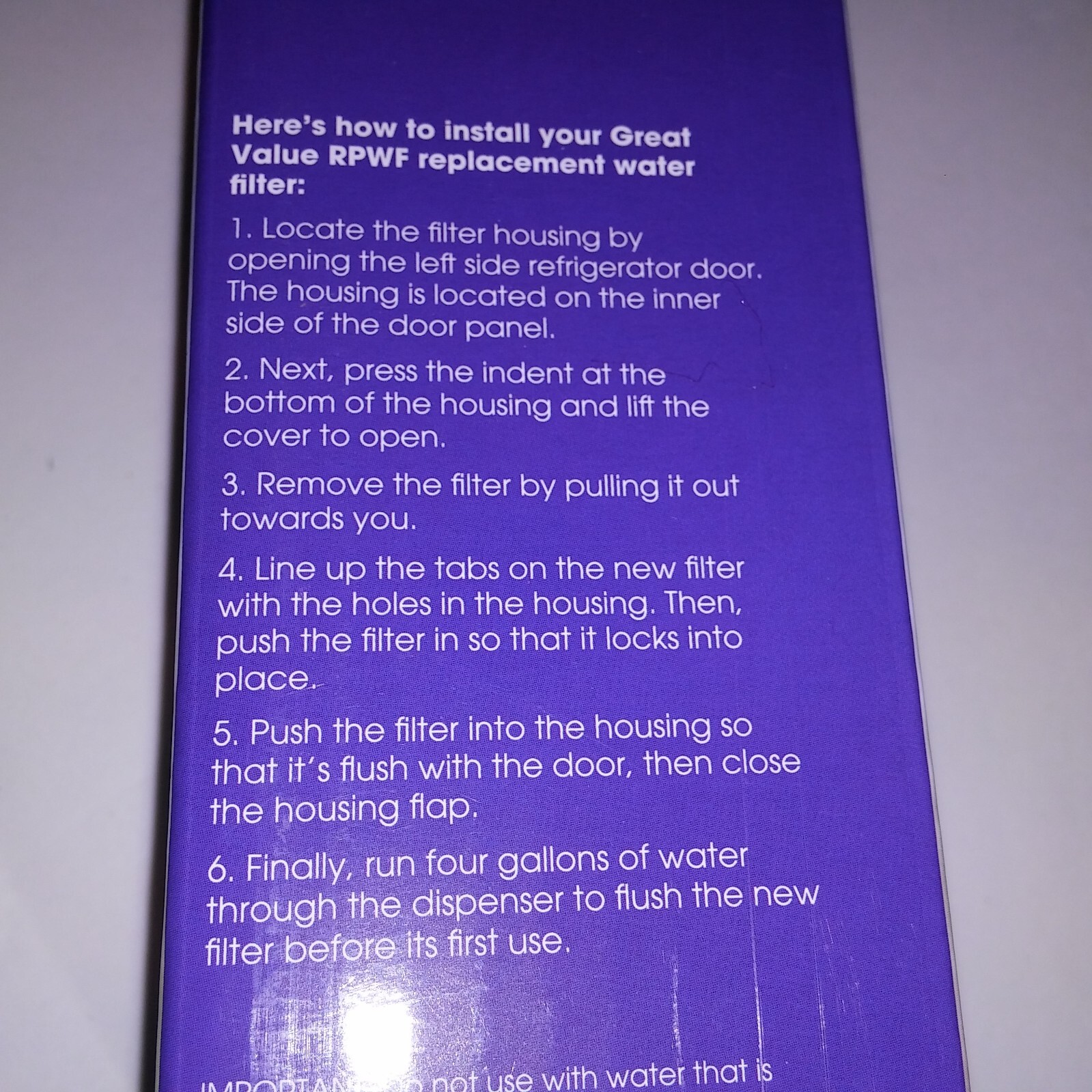 Set of 2 Great Value Refrigerator Water Filter Replacement GE Compatible Model