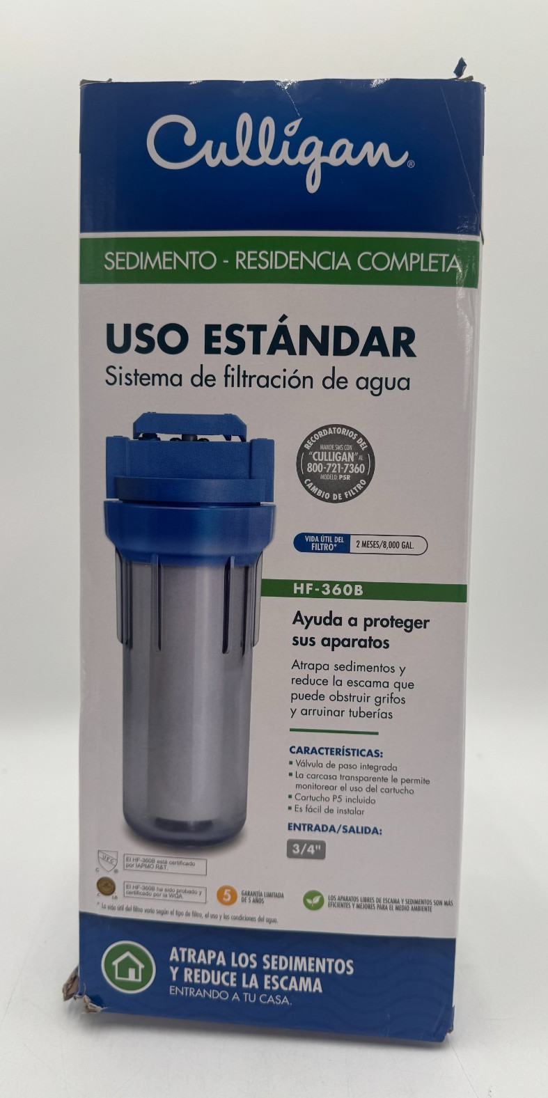 Culligan HF-360B Standard Duty 3/4″ Inlet/Outlet Whole House Filtration System