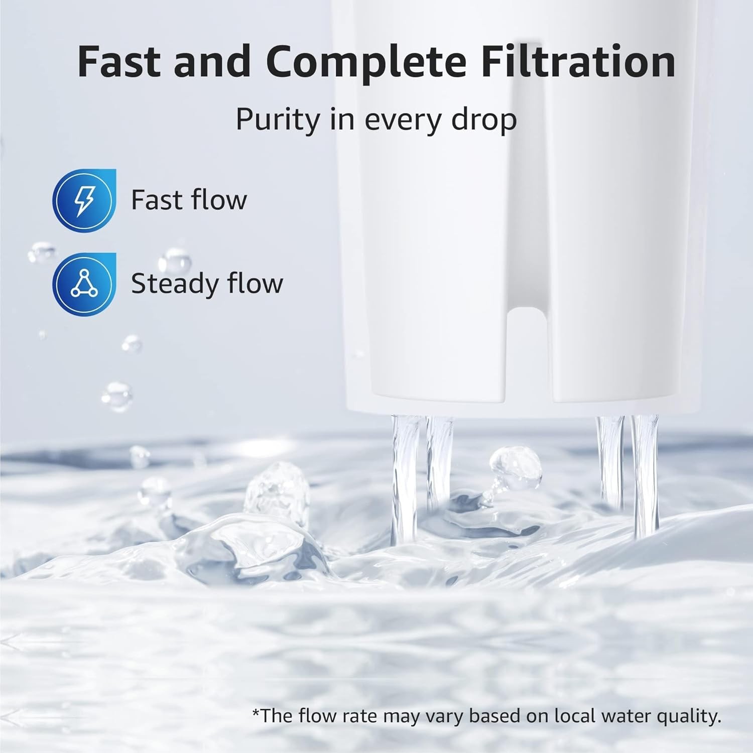 2 Count Water Filter Replacement, Brita Compatible, Lead-Free, Activated Carbon