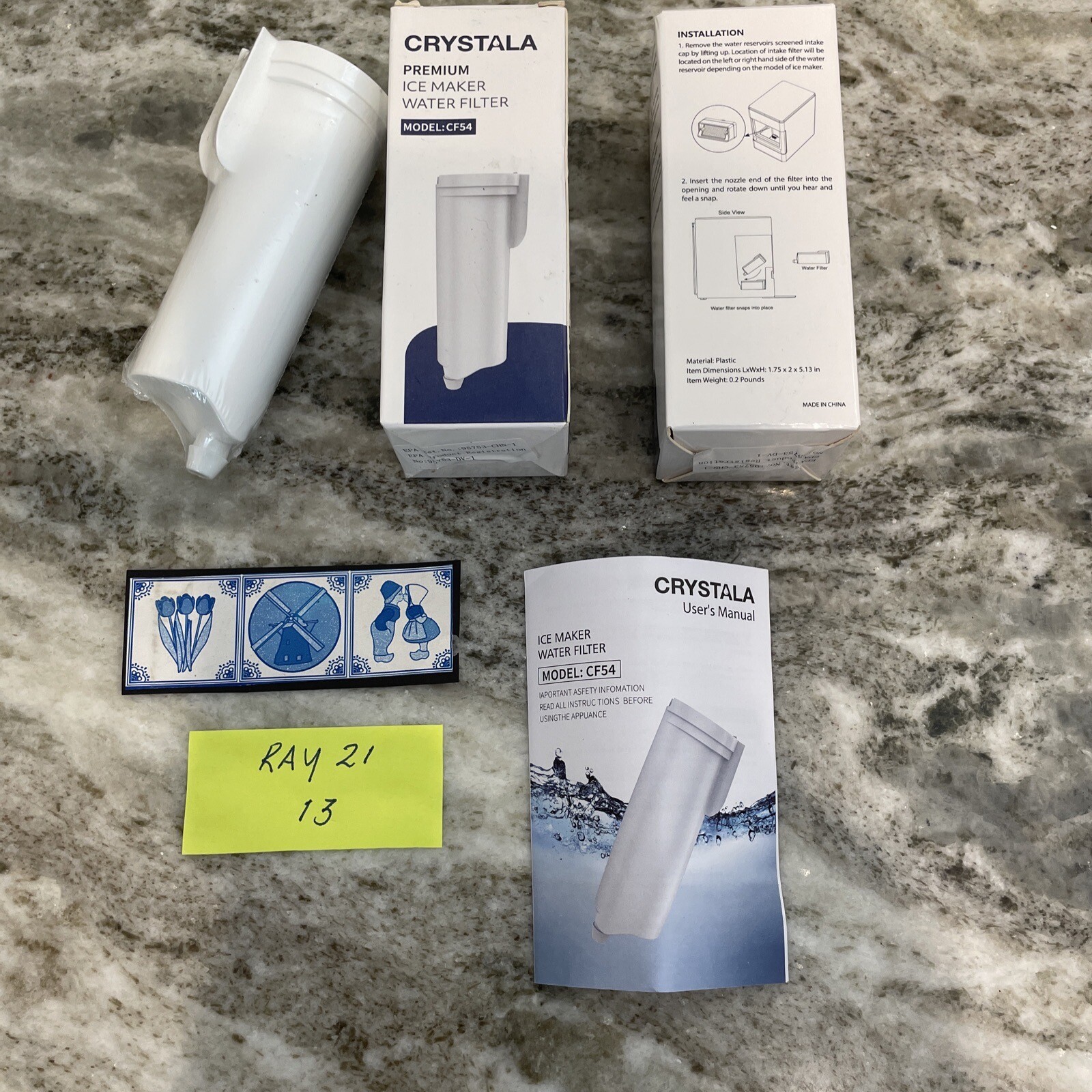 CRYSTALA Replacement Water Filter for Nugget Ice Maker 2 Pack