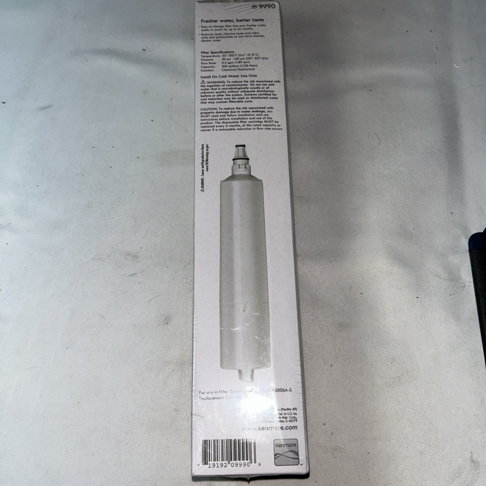 Kenmore 9990 Water Filter For Aqua Optima Evolve – White