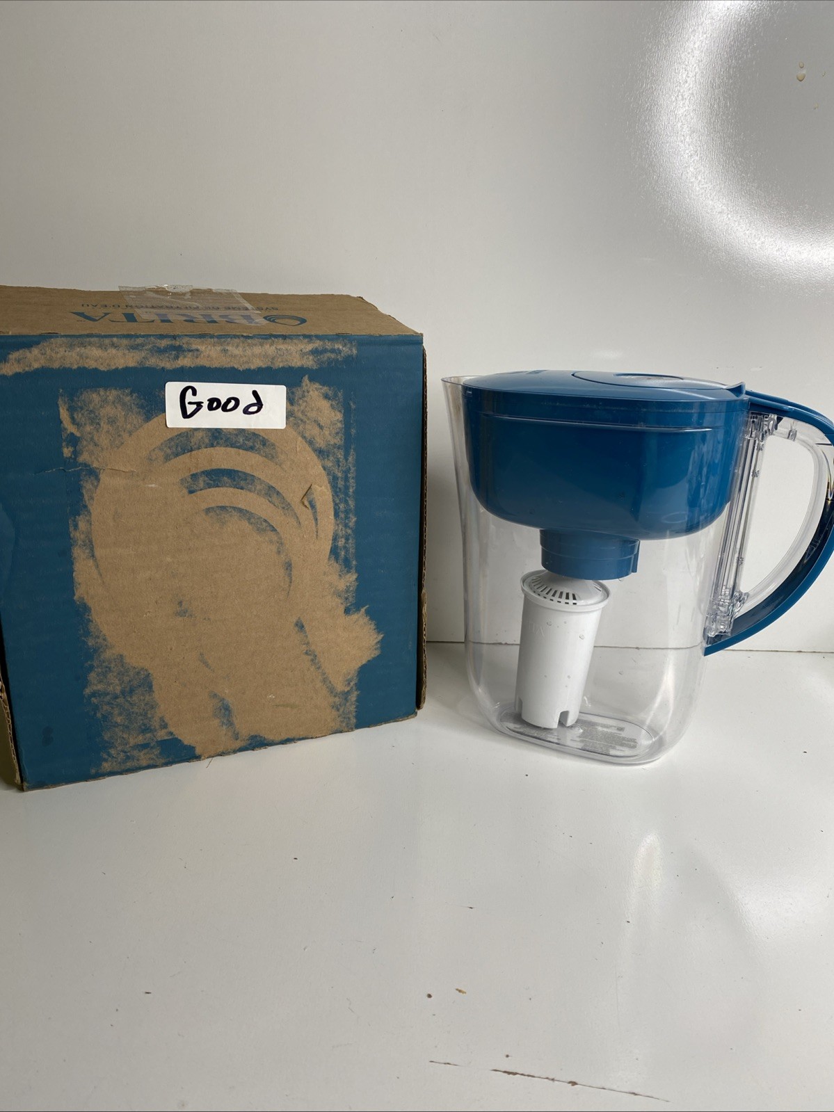 BRITA METRO 6-CUP WATER FILTER PITCHER SMARTLIGHT Blue -STANDARD FILTER-See Pics